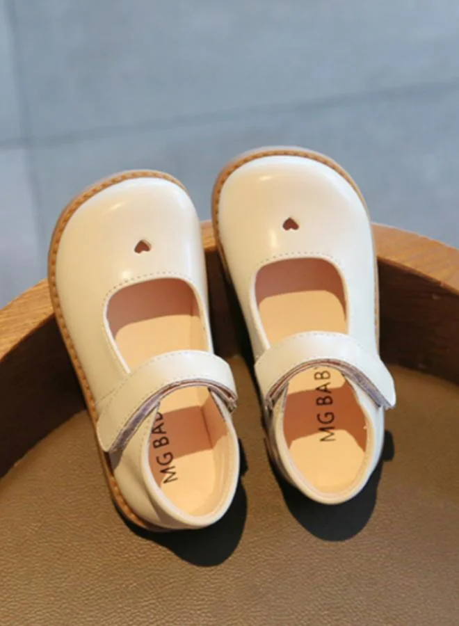 Take Two Girls Beige Solid Mary Jane Shoes